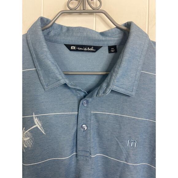 Travis Mathews Short Sleeve Palm Tree Golf Polo Men's Shirt Size XXL - Picture 4 of 6